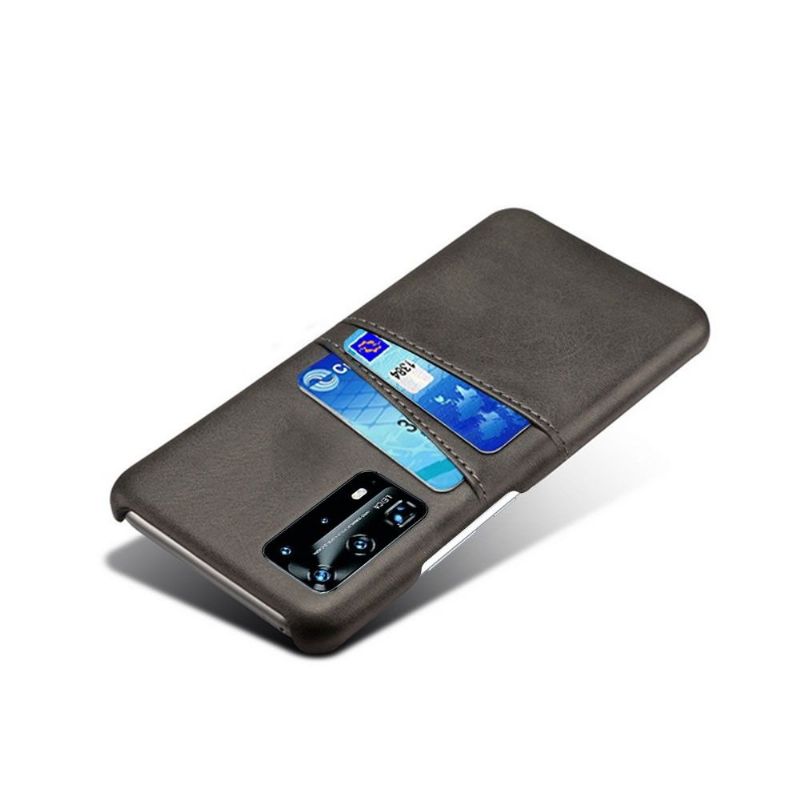 Coque Huawei P40 Pro Mélodie effet cuir porte cartes