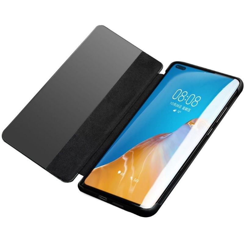 Housse Huawei P40 Pro en cuir avec rabat fenêtre