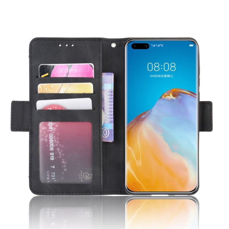 Housse Huawei P40 Pro effet cuir avec porte cartes