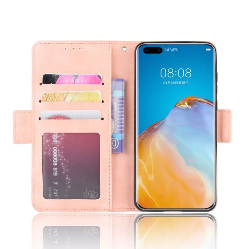 Housse Huawei P40 Pro effet cuir avec porte cartes