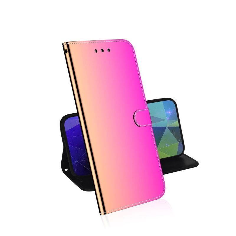 Housse Huawei P40 Pro simili cuir effet miroir - Rose