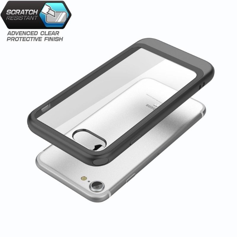 Coque iPhone SE / 8 / 7 Transparente Contour Effet Métal