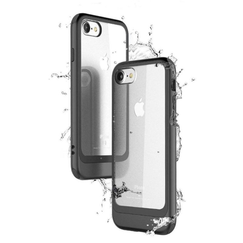 Coque iPhone SE / 8 / 7 Transparente Contour Effet Métal