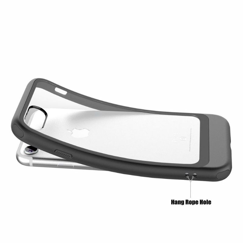 Coque iPhone SE / 8 / 7 Transparente Contour Effet Métal