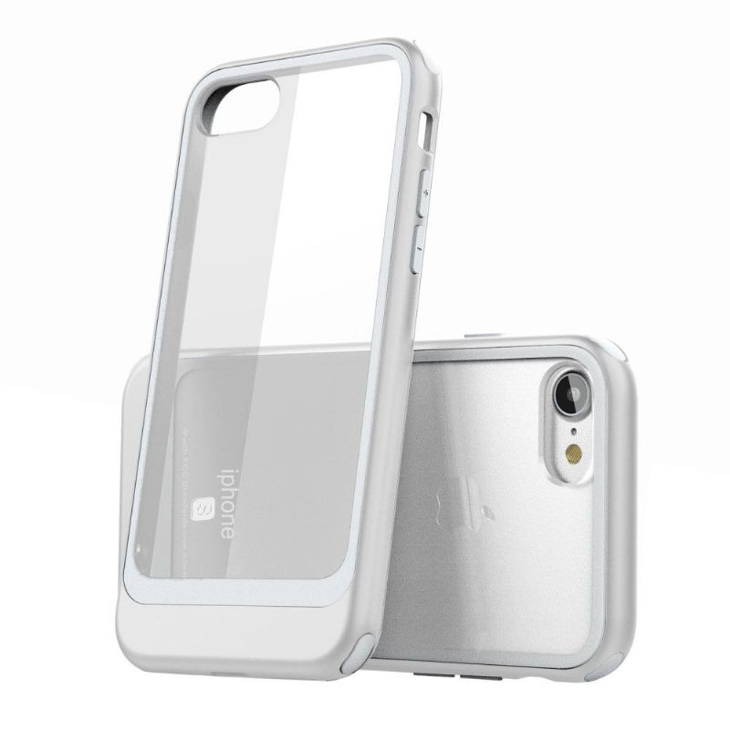 Coque iPhone SE / 8 / 7 Transparente Contour Effet Métal