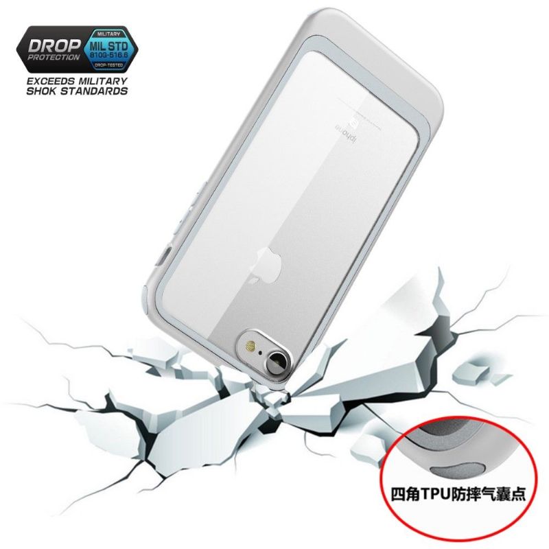 Coque iPhone SE / 8 / 7 Transparente Contour Effet Métal