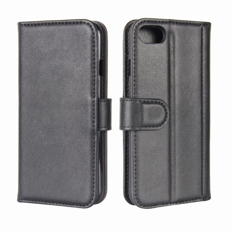 Housse portefeuille iPhone SE / 8 / 7 cuir premium