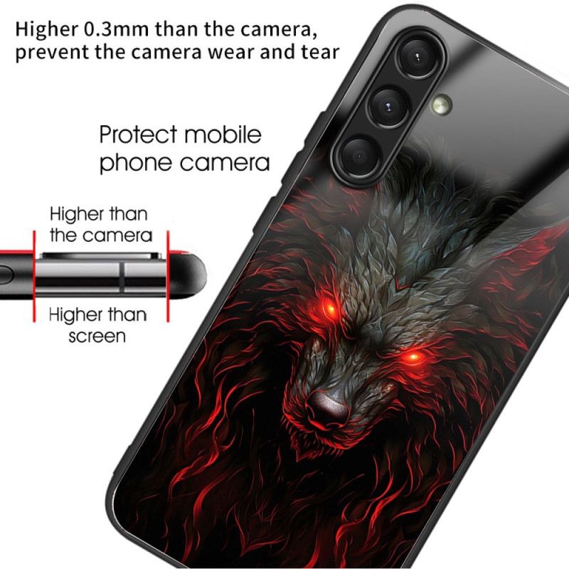 Coque Galaxy A16 4G / 5G Verre Trempé Loup Rouge