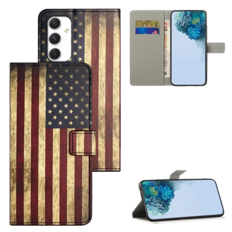 Housse Samsung Galaxy A16 4G / 5G Drapeau Américain Vintage