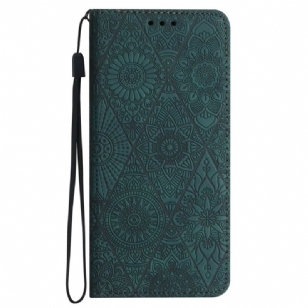 Housse Samsung Galaxy A16 4G / 5G Motif Floral et Lanière