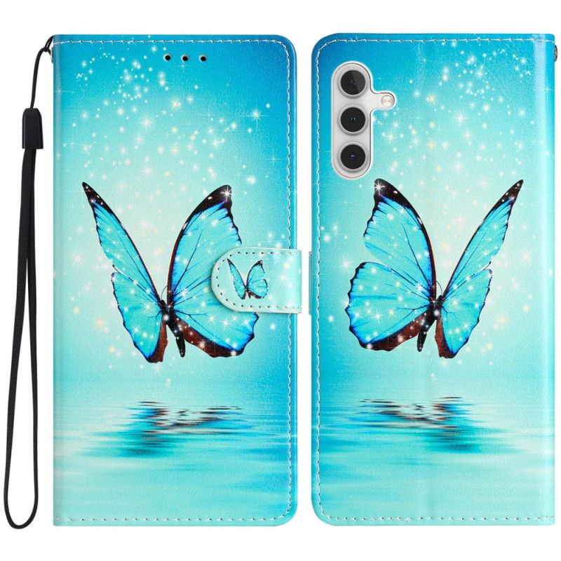 Housse Samsung Galaxy A16 4G / 5G Papillon Bleu