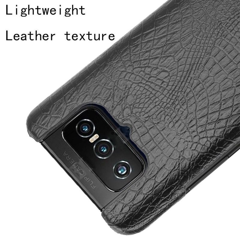 Coque Asus Zenfone 7 effet peau de croco