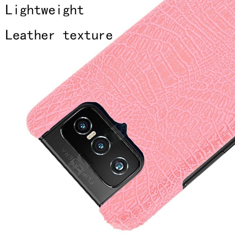 Coque Asus Zenfone 7 effet peau de croco