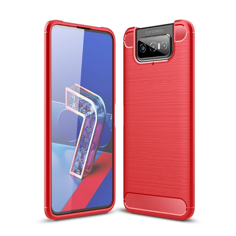 Coque Asus Zenfone 7 Flexible Effet Brossé