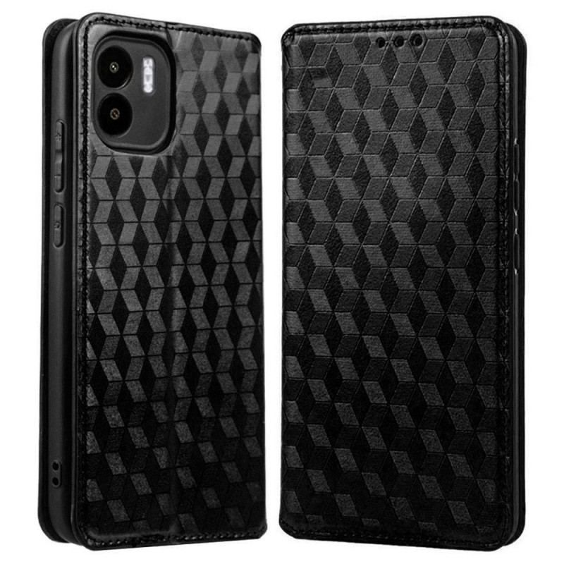 Flip Cover Xiaomi Redmi A1 Effet Cuir Cubes 3D