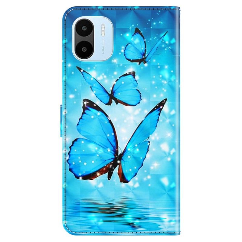 Housse Xiaomi Redmi A1 Papillons Bleus Volants