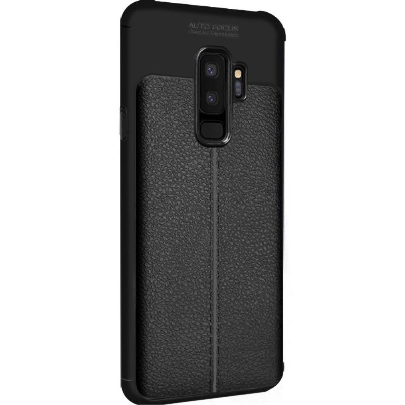 Coque Samsung Galaxy S9 Plus Vega Effet Cuir - Noir