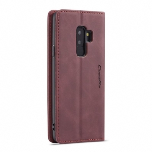 Housse Samsung Galaxy S9 Plus Simili Cuir - Vin rouge