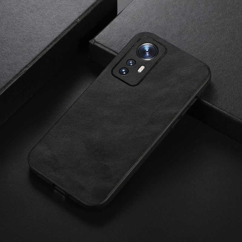 Coque Xiaomi 12 / 12X Aspect Cuir Rétro