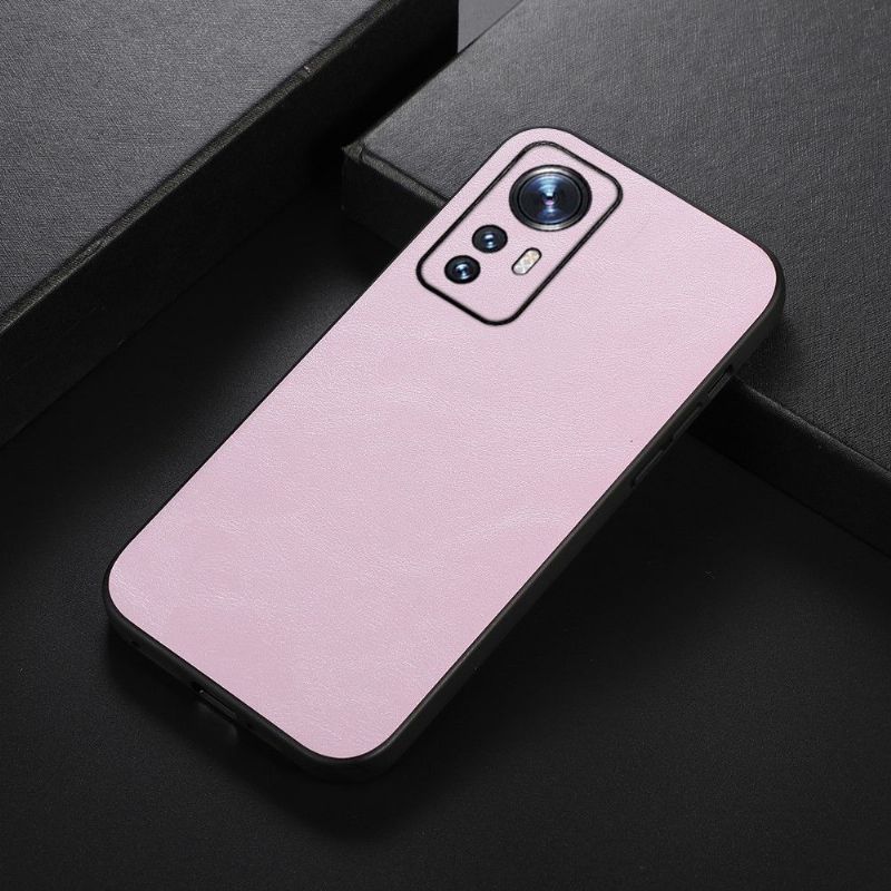 Coque Xiaomi 12 / 12X Aspect Cuir Rétro