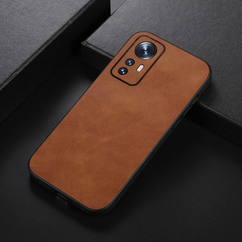 Coque Xiaomi 12 / 12X Aspect Cuir Rétro