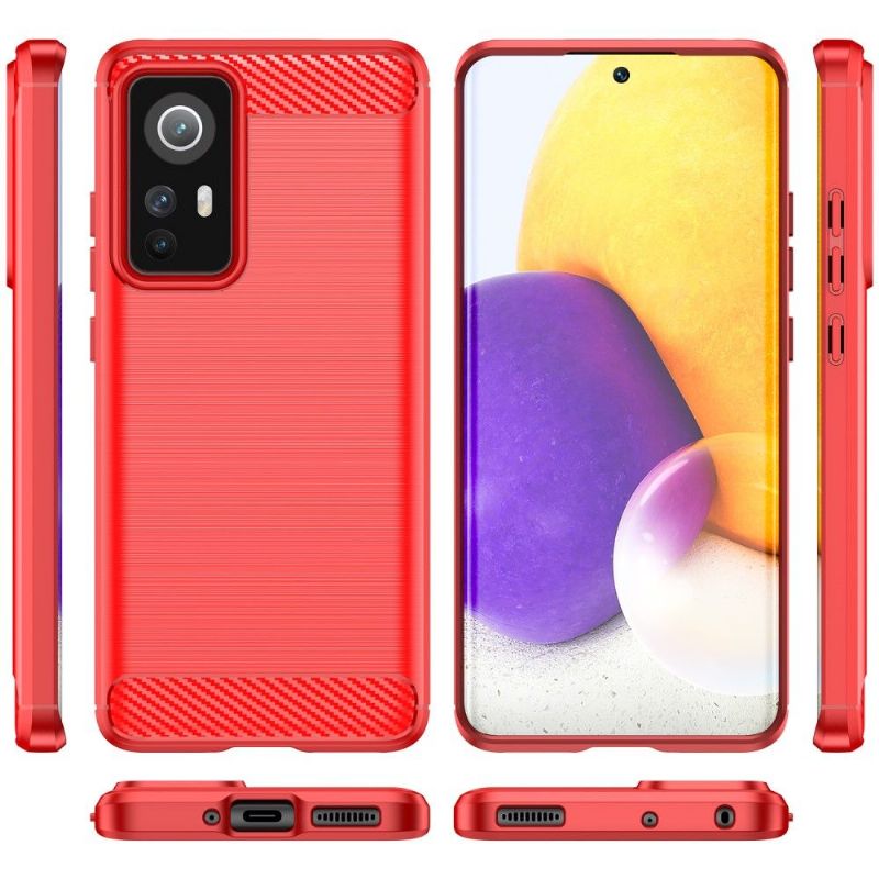 Coque Xiaomi 12 / 12X effet brossé silicone