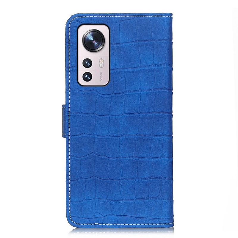 Housse Xiaomi 12 / 12X Aspect Croco coutures