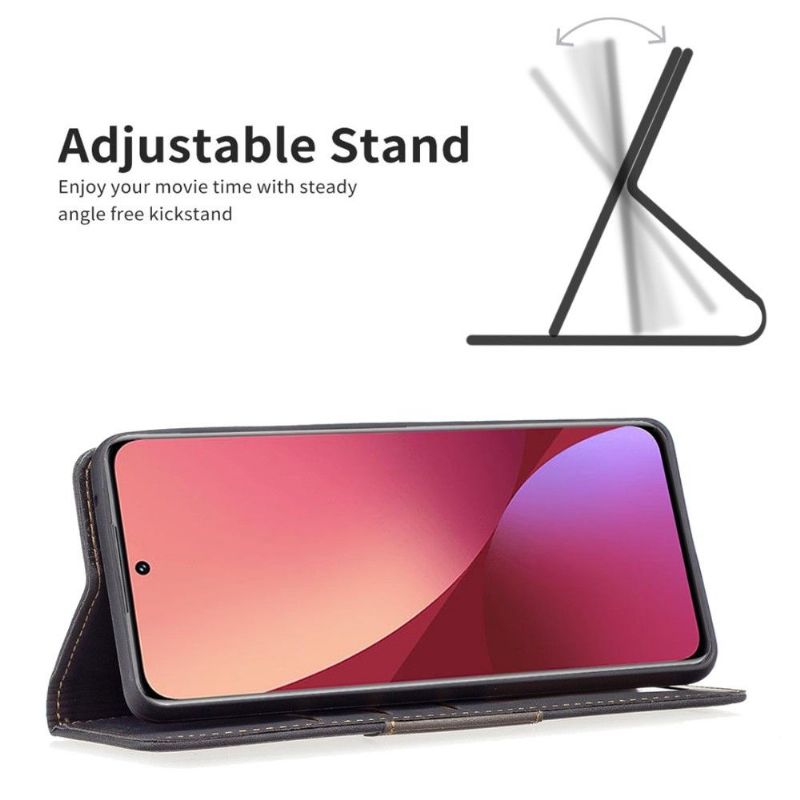 Housse Xiaomi 12 / 12X BINFEN COLOR flip simili cuir