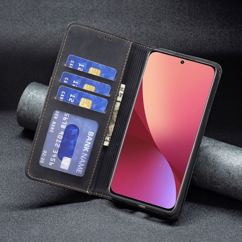 Housse Xiaomi 12 / 12X BINFEN COLOR flip simili cuir