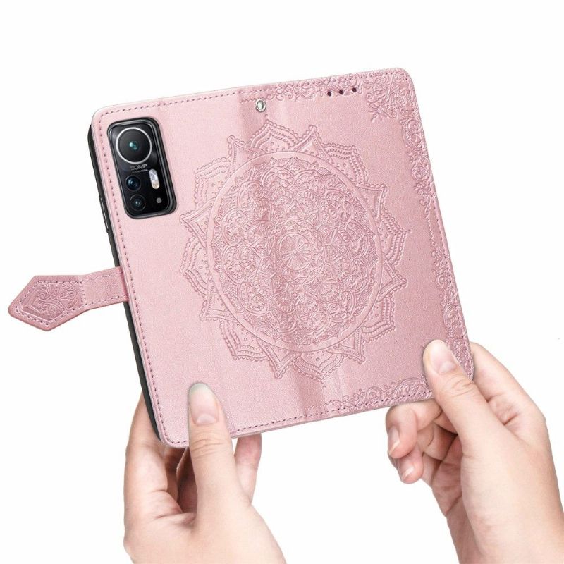 Housse Xiaomi 12 / 12X Mandala relief en simili cuir