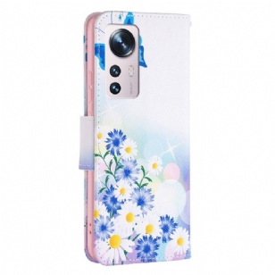 Housse Xiaomi 12 / 12X papillon et marguerites