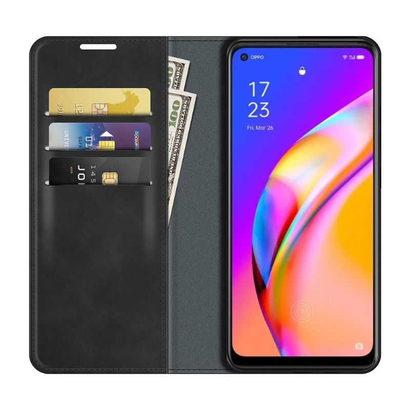 Étui Oppo A94 5G simili cuir fonction stand