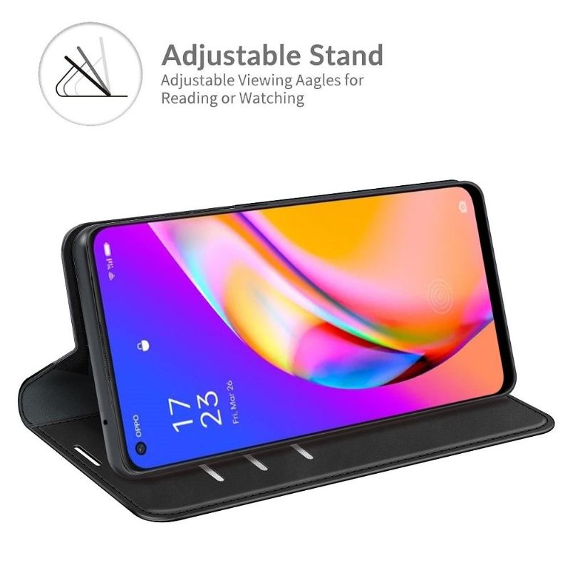 Étui Oppo A94 5G simili cuir fonction stand