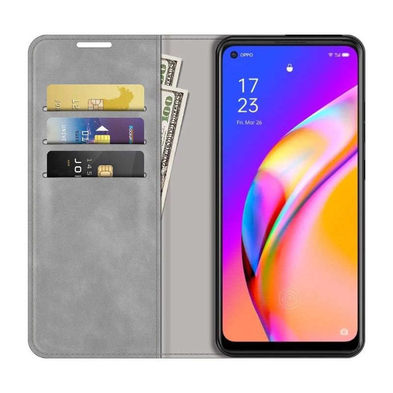 Étui Oppo A94 5G simili cuir fonction stand