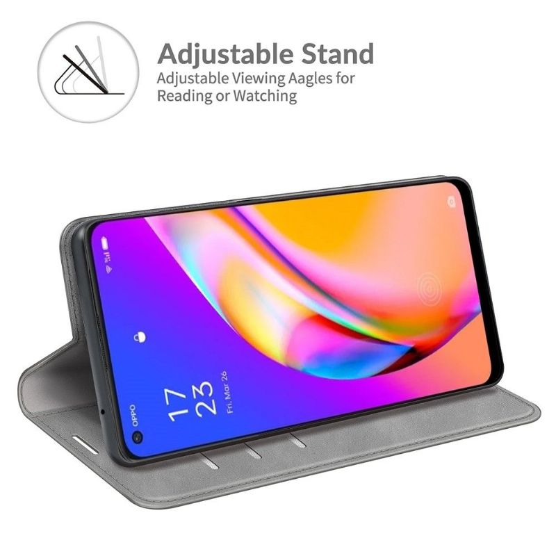 Étui Oppo A94 5G simili cuir fonction stand