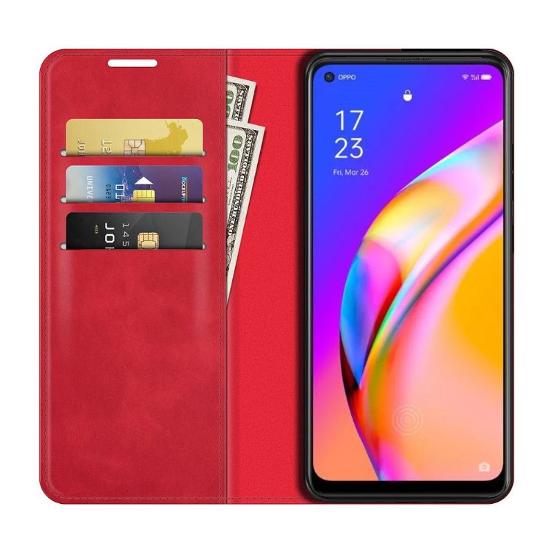 Étui Oppo A94 5G simili cuir fonction stand