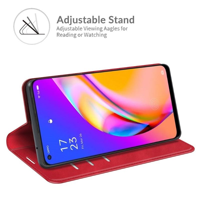 Étui Oppo A94 5G simili cuir fonction stand