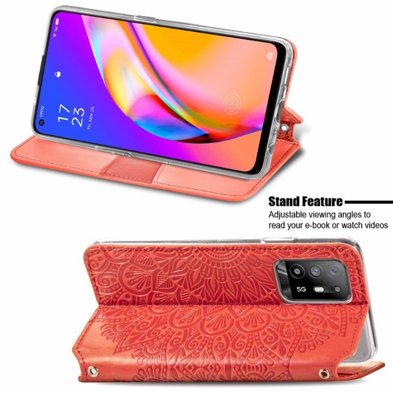 Housse Oppo A94 5G Chic Mandala simili cuir