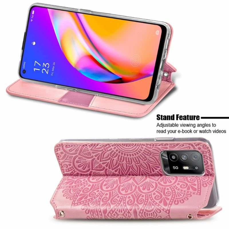 Housse Oppo A94 5G Chic Mandala simili cuir