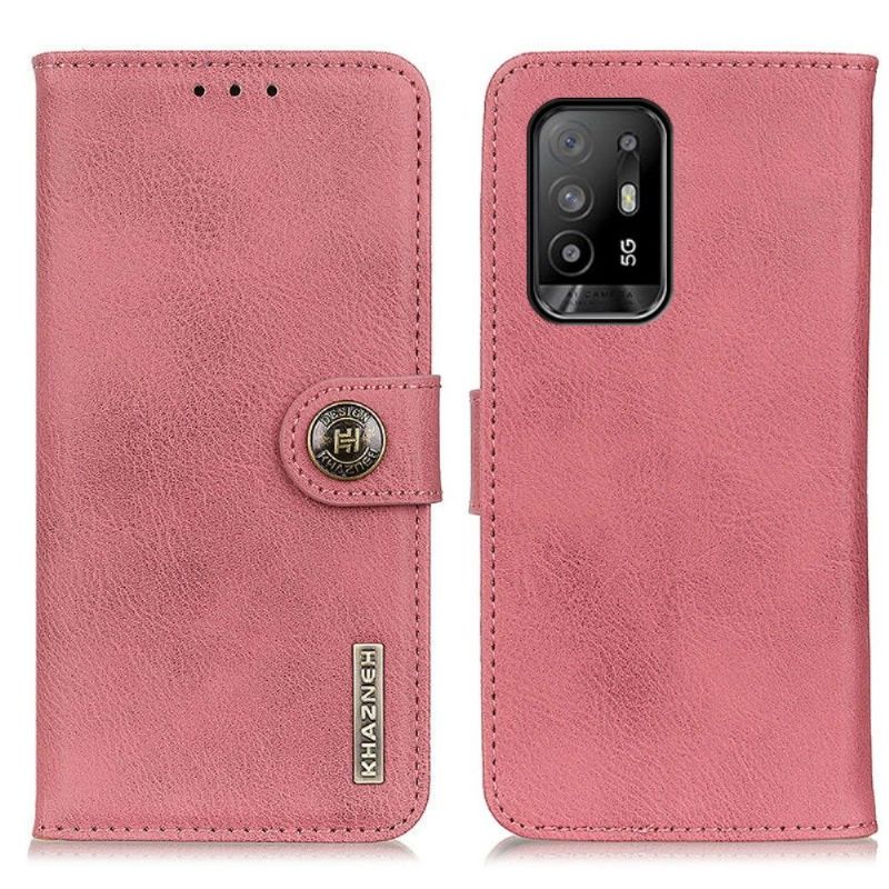 Housse Oppo A94 5G KHAZNEH Effet Cuir Porte Cartes