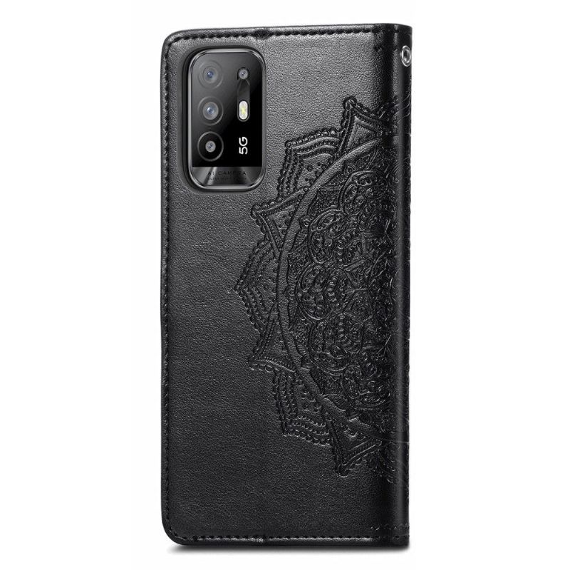 Housse Oppo A94 5G Mandala relief en simili cuir