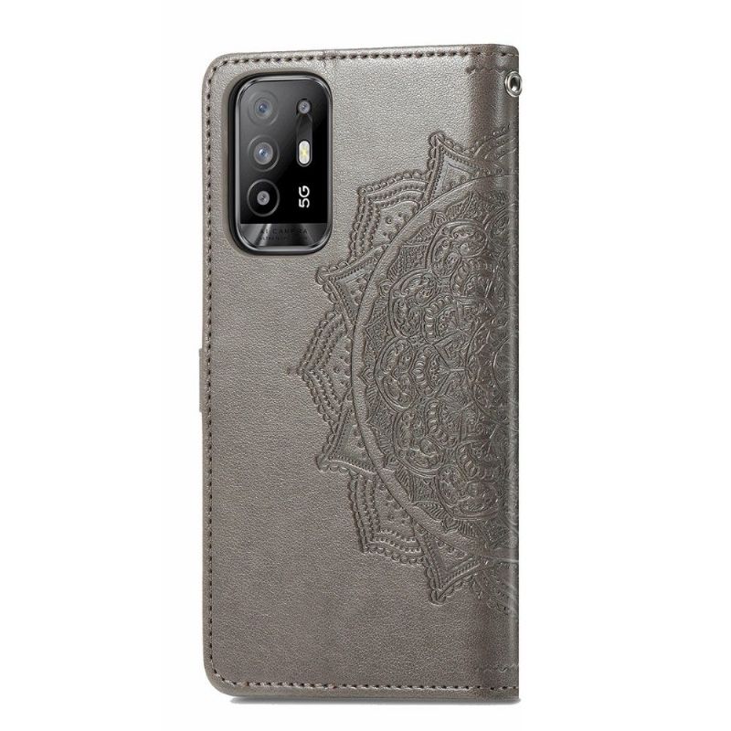 Housse Oppo A94 5G Mandala relief en simili cuir