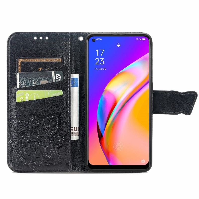 Housse Oppo A94 5G Papillon Relief