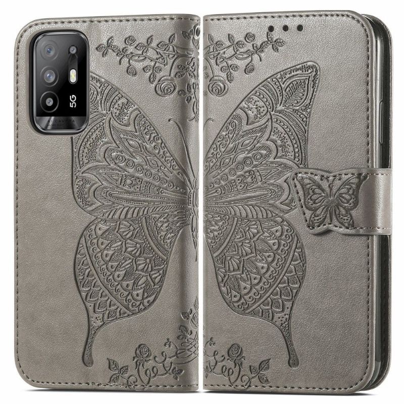 Housse Oppo A94 5G Papillon Relief