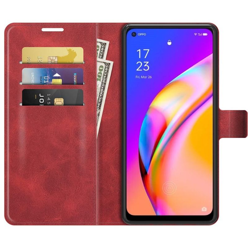 Housse Oppo A94 5G portefeuille style cuir