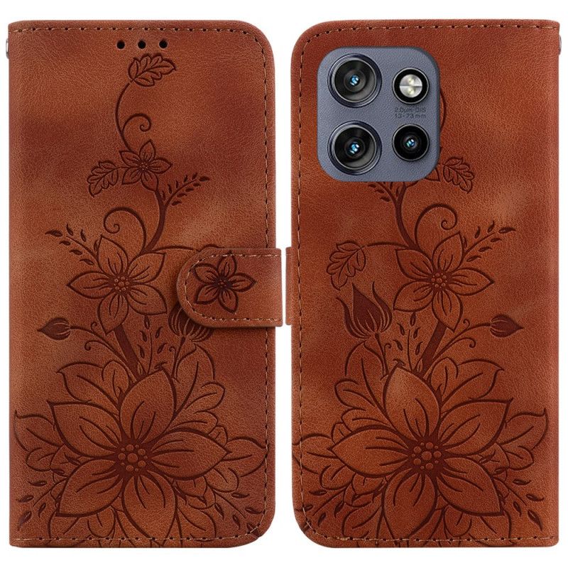 Housse Motorola Edge 50 Neo Fleurs de Lys