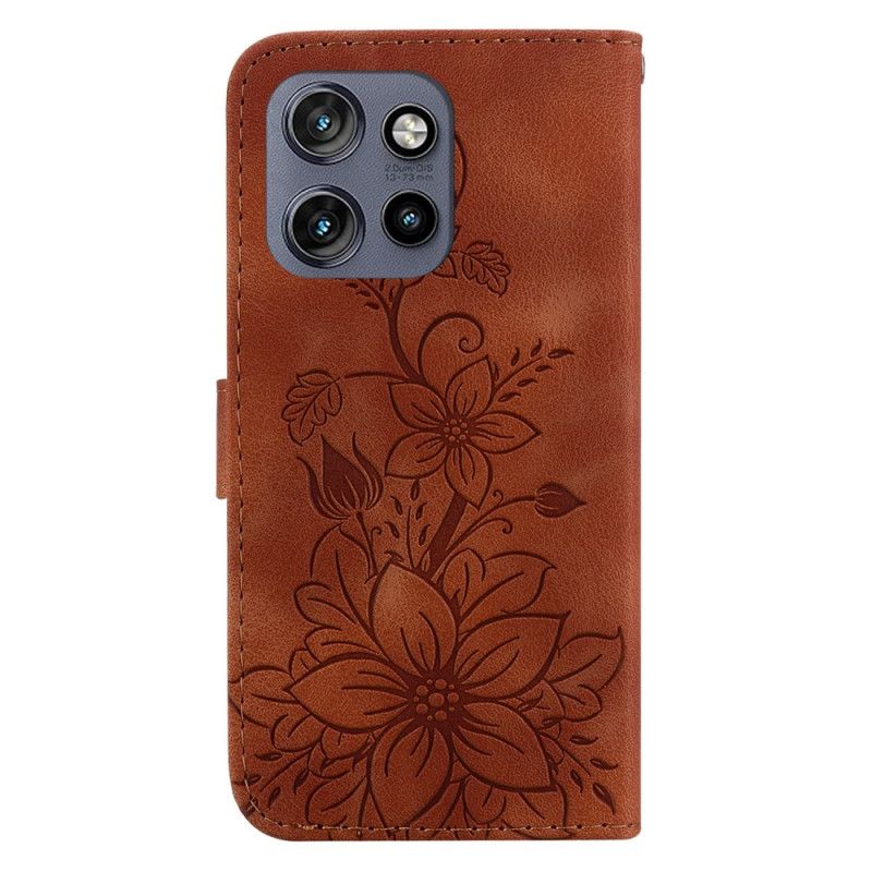 Housse Motorola Edge 50 Neo Fleurs de Lys