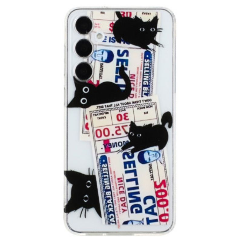 Coque Samsung Galaxy S24 FE Chats Noirs