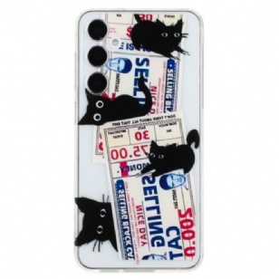 Coque Samsung Galaxy S24 FE Chats Noirs