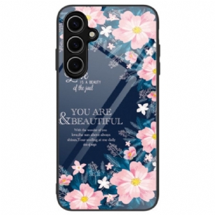 Coque Samsung Galaxy S24 FE Verre Trempé Fleurs Roses